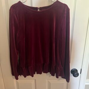 Jordache Ruffled Long Sleeve Blouse